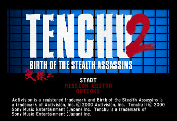 Tenchu 2: Birth of the Stealth Assassins Title Screen